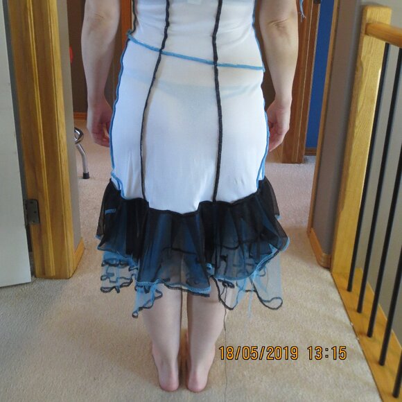 Vintage Custom Made OOAK White Sheer JC Penney Slip Dress Lolita Faerie Fairy - Picture 9 of 13